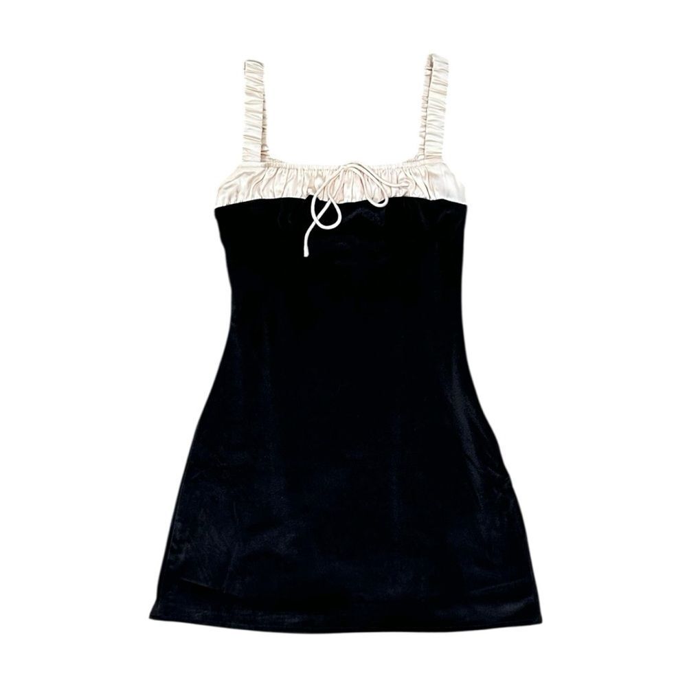 NWT PRINCESS POLLY Rueth Double Bust Mini Dress Black - Picture 2 of 4